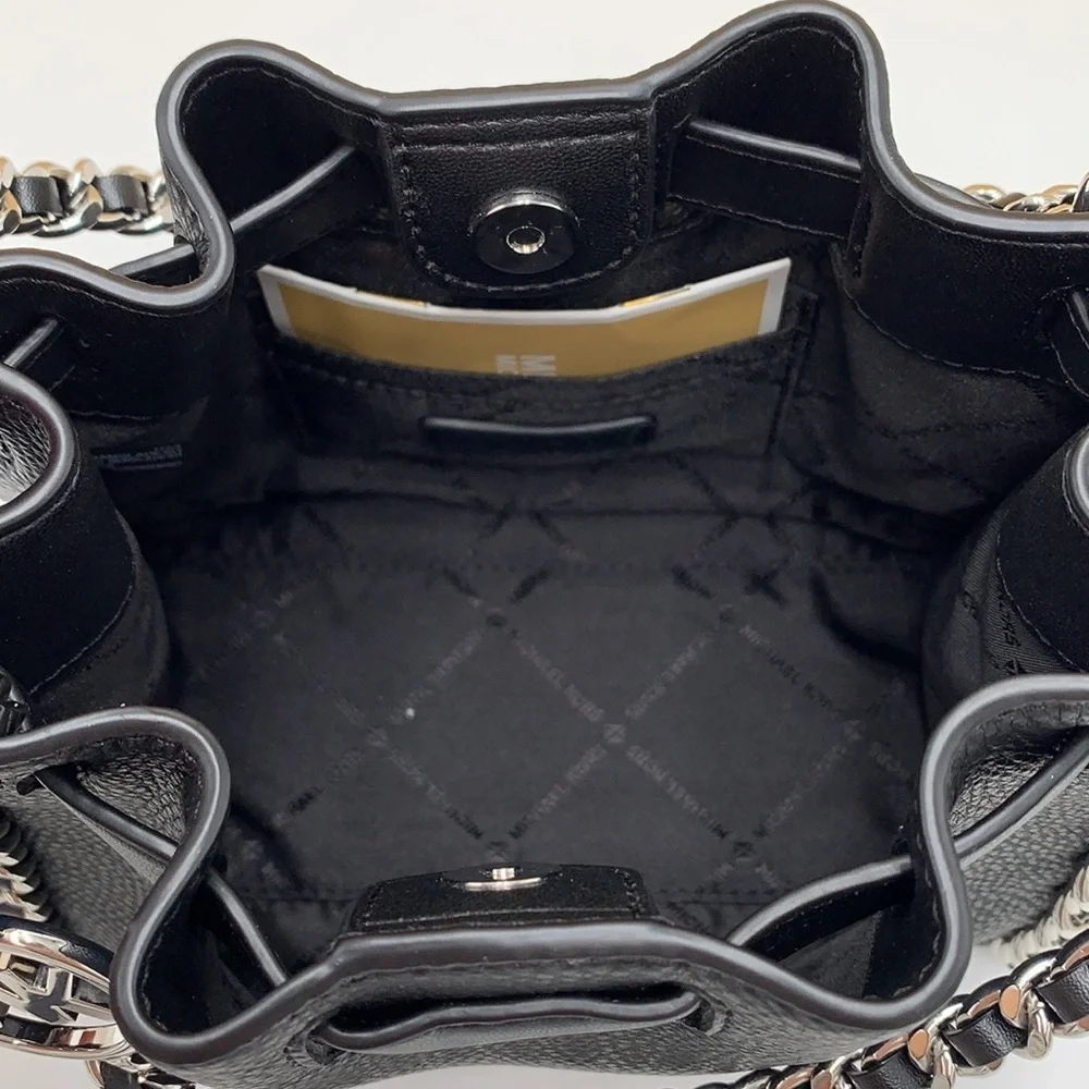 MICHAEL KORS MINA Small Belted Chain Crossbody bag BLACK COLOR